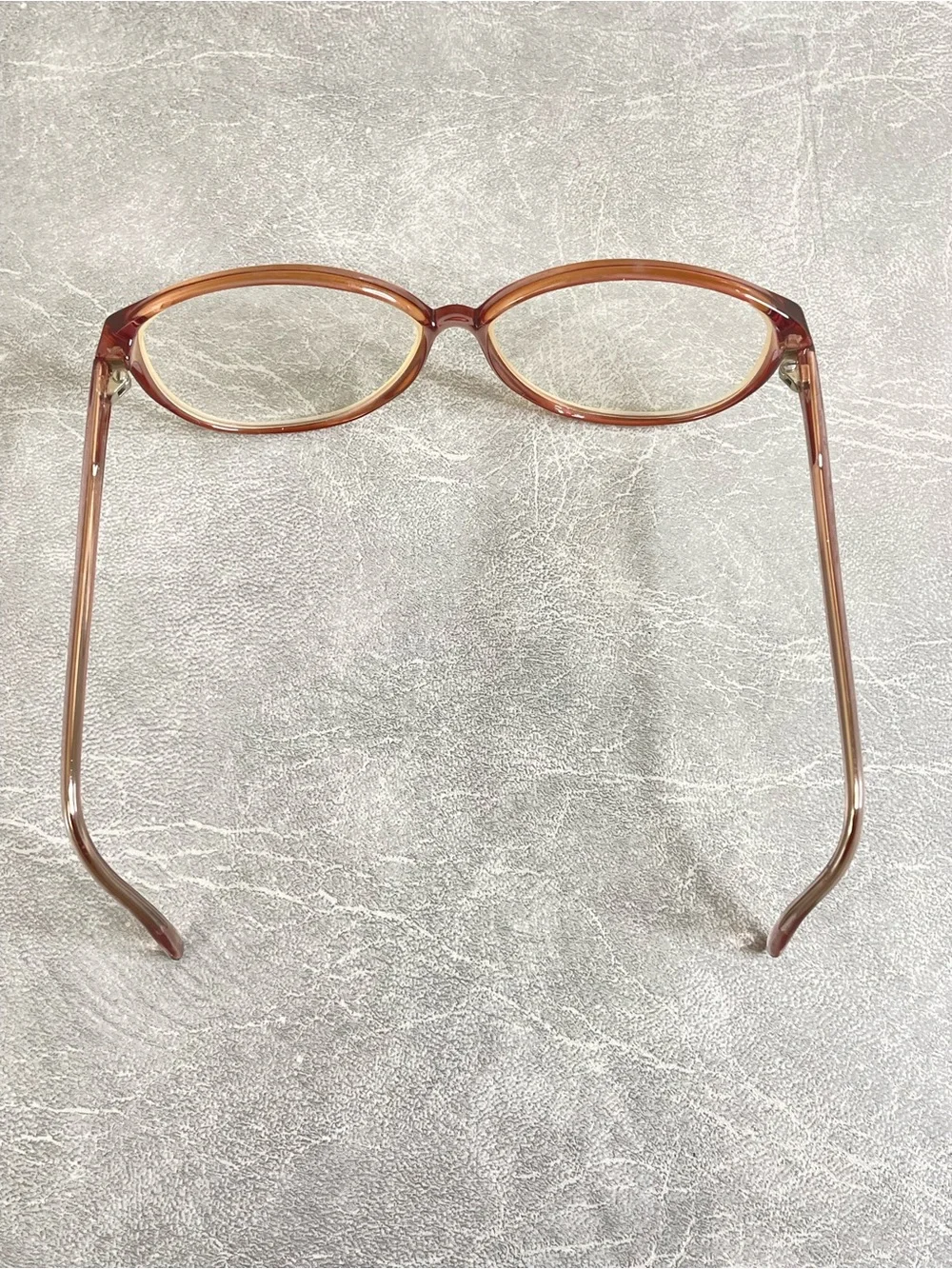 Vintage 80s Oversized Pink Round Plastic Eyeglass Frame Women's Glasses